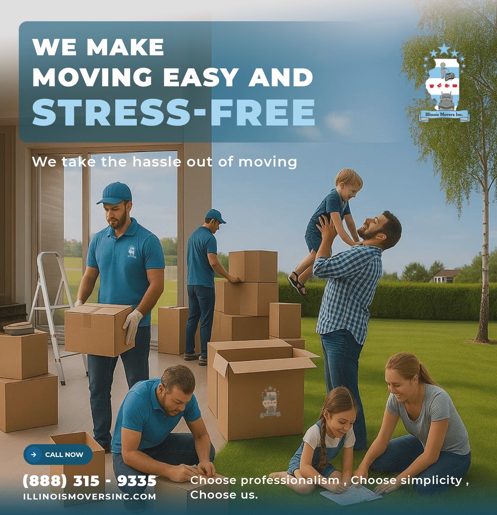Illinois Movers Inc. - Professional moving team loading truck