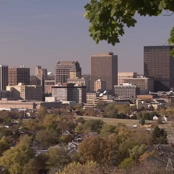 Dayton Ohio skyline - major relocation hub for Chicago residents