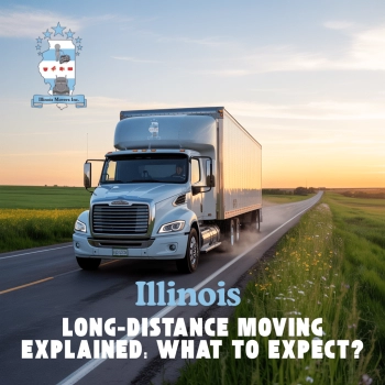 Illinois Movers professional long-distance truck on the road