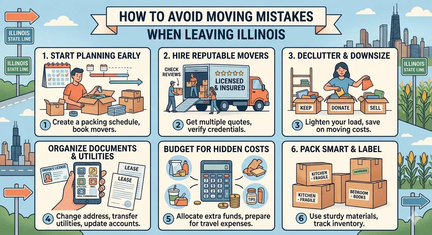 How to avoid moving mistakes when leaving Illinois