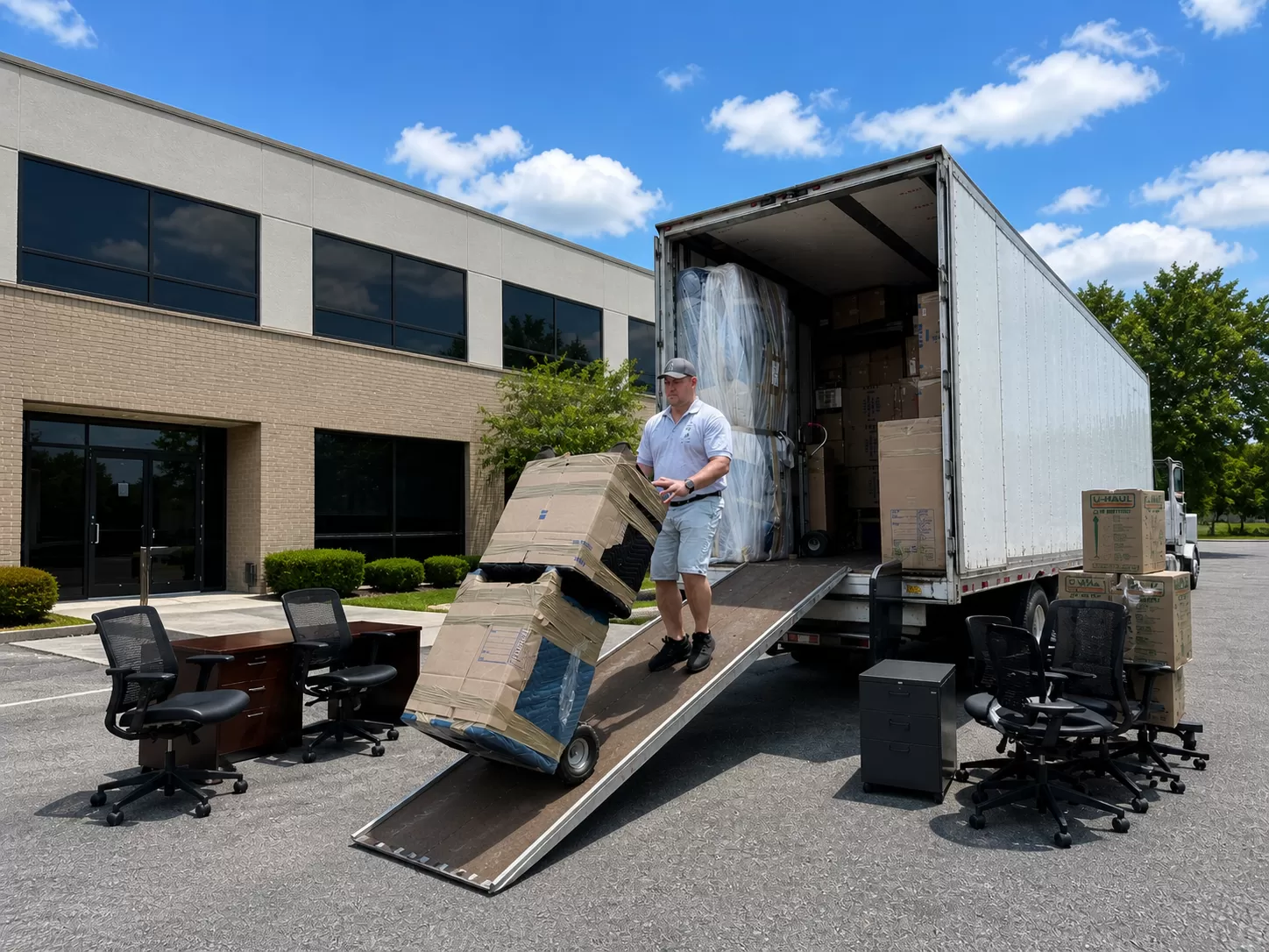 Modern office setup for relocation